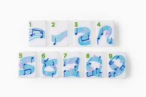 Modern <b>Mahjong</b> Tiles <b>Set</b> with Musical Notes and Nature Patterns Portable Game Pieces for Family Play - Product Image 4