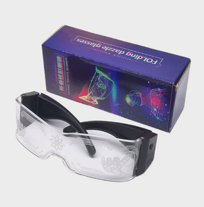Gafas Acrílicas Plegables con Luz LED, Alimentadas por Batería CR1220, <span class=keywords><strong>Redshark</strong></span> RS-0211, 10 Colores para Conciertos, Fiestas, Bares, Discotecas, Eventos - Product Image 5