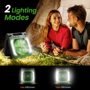 Eco-friendly batteria di lunga durata portatile doppia opzione ricaricabile potente flusso d'aria regolabile <span class=keywords><strong>Timer</strong></span> ventilatore solare per esterni - Product Image 5