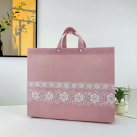 Sacs fourre-tout en brocart non tissé double face épaissi, motif floral, ensemble de quatre pièces, vente en gros d'usine, logo personnalisé pour le rangement de la literie