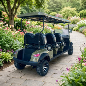 Voiturette de <span class=keywords><strong>golf</strong></span> électrique Suorun 6 places, 72V, batterie lithium, moteur AC, homologuée pour la route, surélevée, pour usage en hôtel et complexe hôtelier - Product Image 4