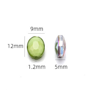 Zhubi 9X12MM perles <span class=keywords><strong>de</strong></span> verre à facettes Bull Eye mélanger les couleurs <span class=keywords><strong>de</strong></span> Jade perles ovales en cristal <span class=keywords><strong>de</strong></span> bonne qualité pour la fabrication <span class=keywords><strong>de</strong></span> bijoux bricolage artisanat - Product Image 2