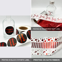 Pita Resin Merah Metalik Berkualitas Premium Resolusi Tinggi 110mmx200m untuk Pengemasan Hadiah Camilan Printer Zebra TSC Honeywell