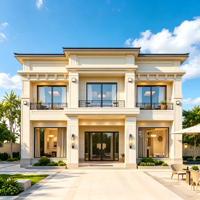 Villa modulaire préfabriquée moderne à bas prix, villa de luxe en structure acier avec 3 chambres, maison préfabriquée, mini-maison préfabriquée pour jardin