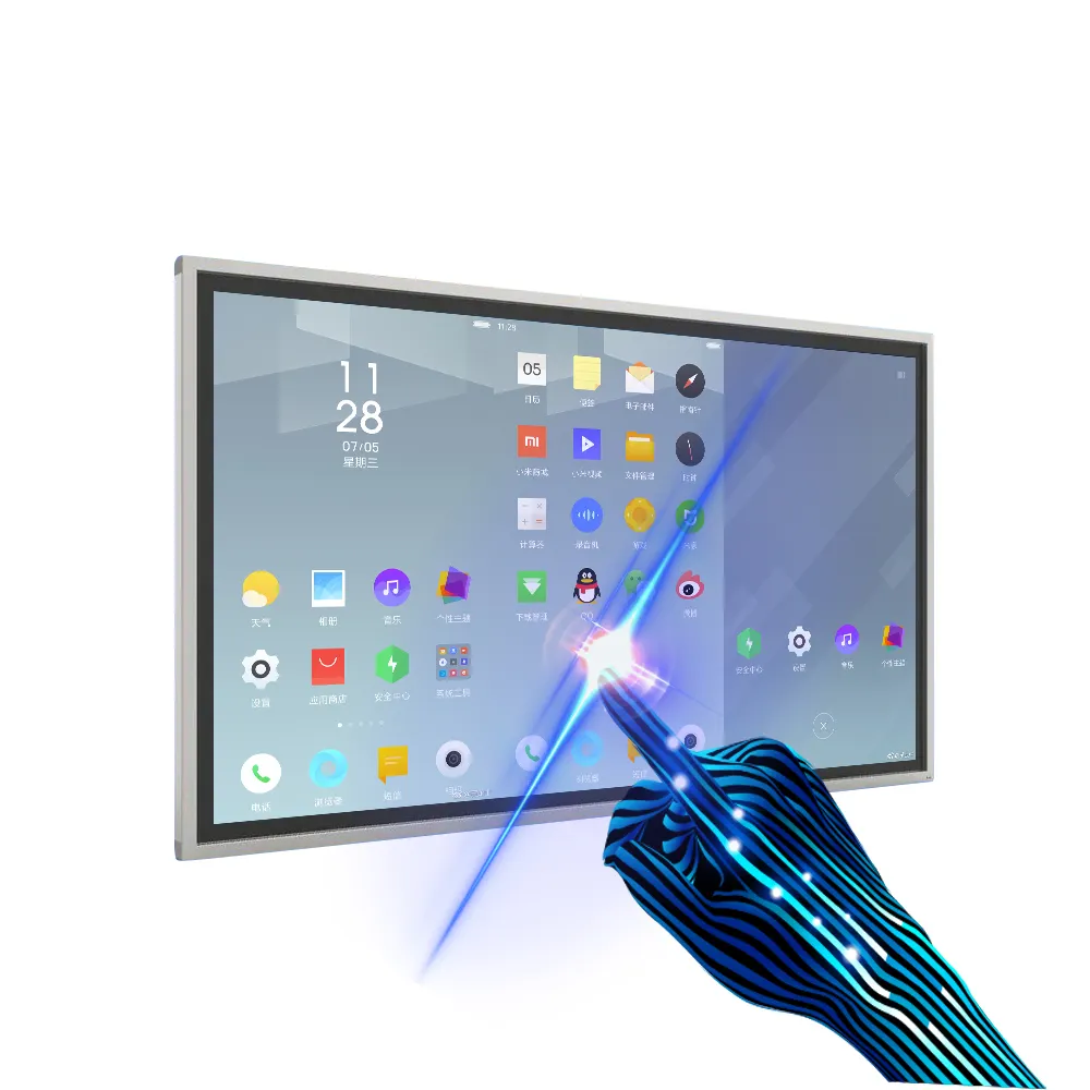 Pantalla táctil de pared para uso comercial, sistema de señalización Digital y pantalla lcd para publicidad, pantalla táctil infrarroja