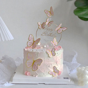 Đầy màu sắc bướm giáng sinh bánh thiết lập cho bữa tiệc tốt nghiệp bánh sinh nhật trang trí phụ kiện - Product Image 6