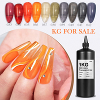 Gelée de gel transparente couleur claire classique glaçure gel UV tremper marque privée 1kg gel vernis à ongles fournitures OEM/ODM