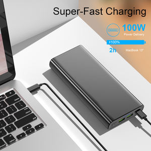 Nuevos bancos de energía portátiles 3,0 para computadora portátil 100W 65W Usb C Pd carga rápida 26800Mah 20000 Mah 30000 Mah <span class=keywords><strong>Powerbank</strong></span> Laptop Power Bank - Product Image 6