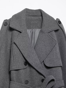 TAOP&ZA Nouvelle Collection Printemps 2026 – <span class=keywords><strong>Manteau</strong></span> Décontracté à Col, Manches Longues, <span class=keywords><strong>Ceinture</strong></span> et Double Nœud à la Taille 1255892 - Product Image 3