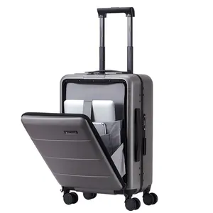 Hot Sale Outdoors Case Suitcase Front Open Travel Luggage Sets With Spinner Wheels Luggage