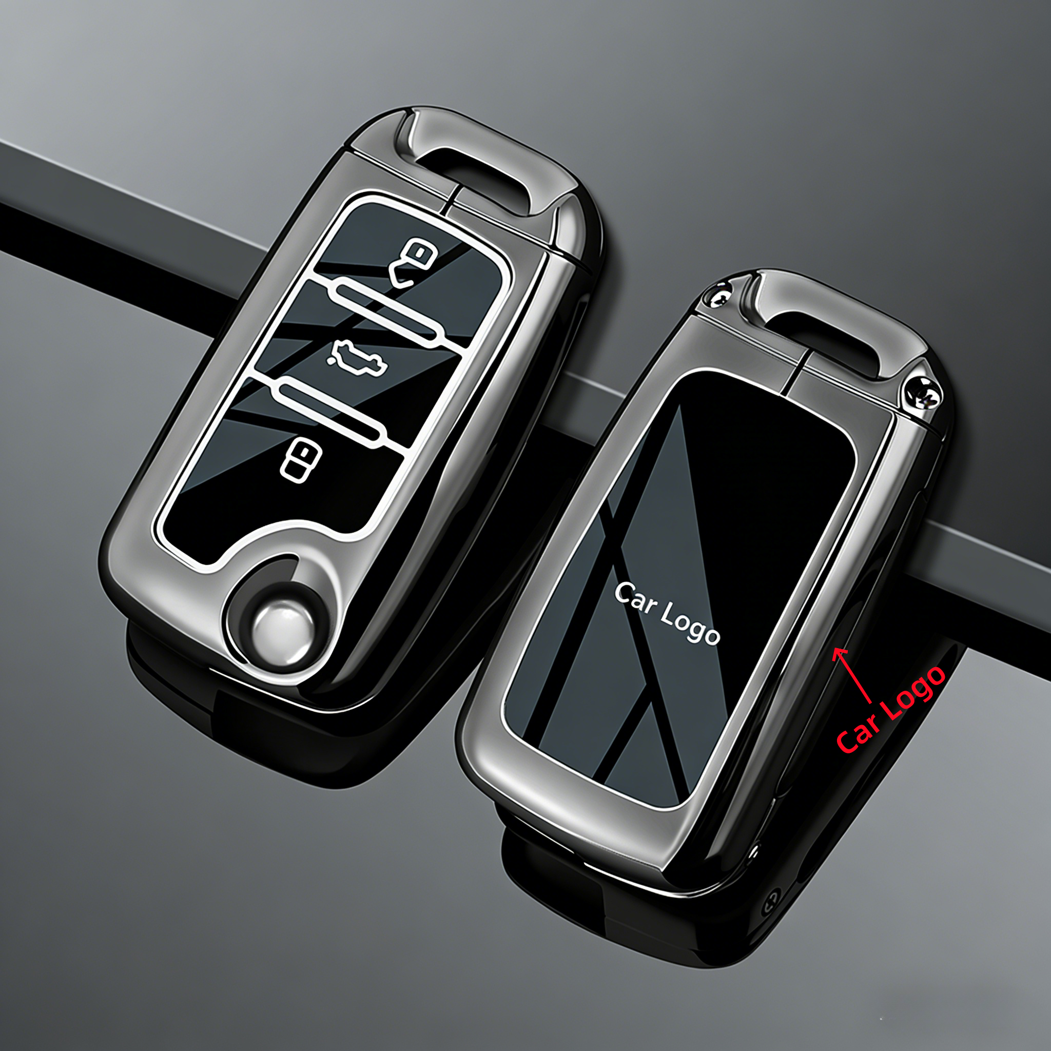 Pistolet en métal noir à coque unique