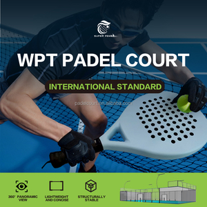 Cancha de Pádel con Logotipo Personalizado, Dimensiones de Cancha Panorámica con Césped Artificial - Product Image 3