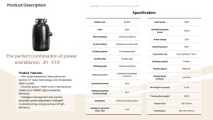 Broyeur alimentaire électrique Javish 1 HP à moteur DC en acier inoxydable avec technologie silencieuse, alimentation continue, classe <span class=keywords><strong>d</strong></span>'efficacité énergétique - Product Image 5