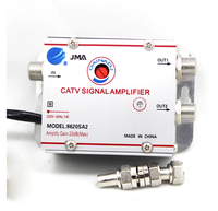 Amplificateur de signal CATV 2 voies 20db house-hold 1 in 2 out AMP Antenna Cable TV Booster Splitter Home TV Equipments (Eueope Plug)