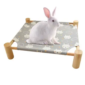 Outdoor Camping Wooden Elevated Portable <strong>Bed</strong> Cat Hammock With Comfortable Canvas <strong>Pet</strong> <strong>Dog</strong> Cat <strong>Bed</strong> Raised - Product Image 1