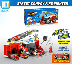 Camión de <span class=keywords><strong>Bomberos</strong></span> de Metal Multifuncional de Juguete con Luces, Sonidos y Función de Rociado de Agua, Set de Juego de Simulación de Rescate de Incendios - Product Image 3