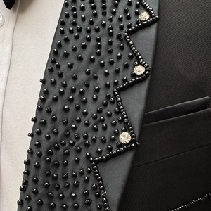 <span class=keywords><strong>Bordeaux</strong></span> abito nero Blazer sposo smoking festa di nozze cena abito da ballo formale da <span class=keywords><strong>uomo</strong></span> - Product Image 3