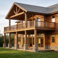 Hébergement en maison préfabriquée de luxe rustique, maison en bois pour villa, tourisme en bord de mer, hôtel, appartement