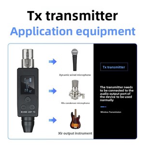 Sistema <span class=keywords><strong>Adaptador</strong></span> XLR Inalámbrico XTUGA M-ONE, Transmisor y Receptor Multifuncional, Micrófono Dinámico, Mezclador <span class=keywords><strong>de</strong></span> Audio, Sistema PA - Product Image 3