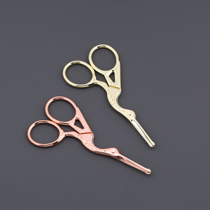 Stainless steel crane scissors, large and small sizes, crane-shaped retro tea leaf scissors, cross-stitch thread scissors, nose - Product Image 2
