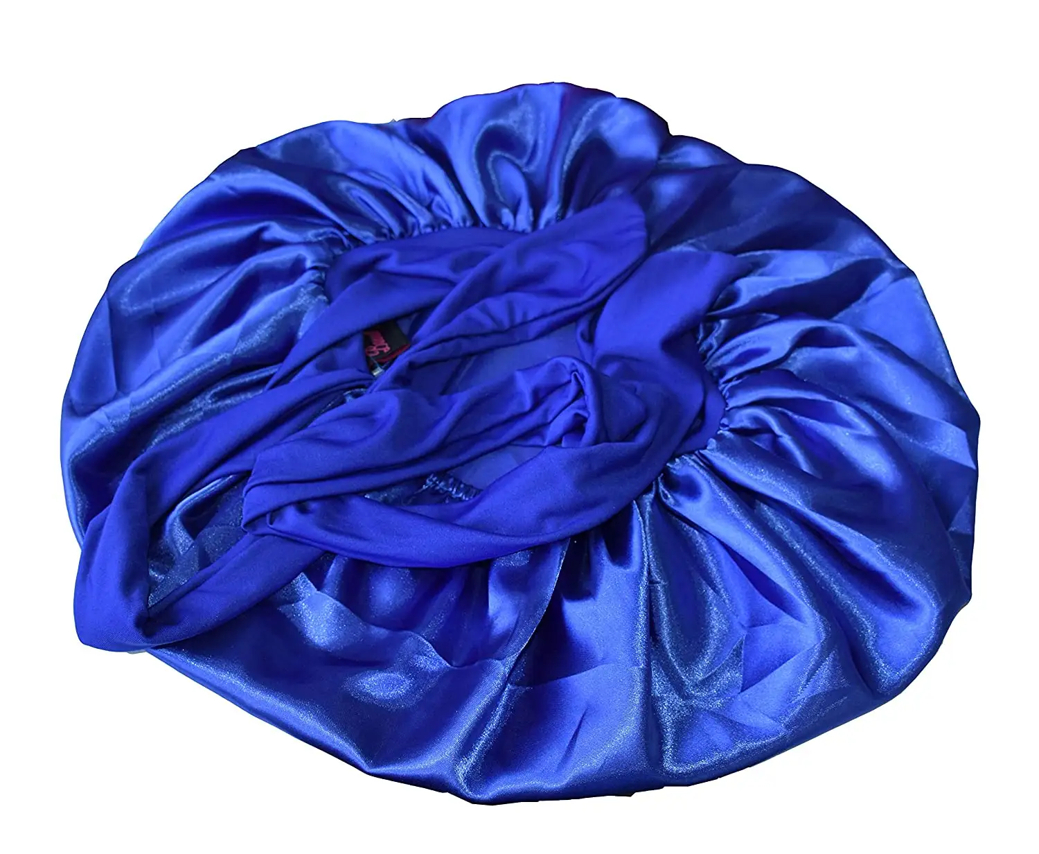 Bonnet Queen Light blue Jumbo large satin Bonnet silk Night Sleeping Cap stretchy tie band bonet for Women long Curly Braid Hair