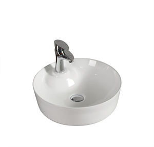 Évier de comptoir en céramique, lavabo de luxe, lavabo en porcelaine blanche, evier d'art upc pour salles de bains - Product Image 4