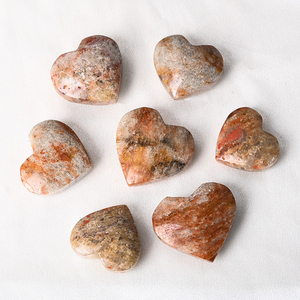 Precio al por Mayor: Mini Tallados de Cristal en Forma de Corazón de Cuarzo Melaleuca Natural para Decoración - Product Image 1
