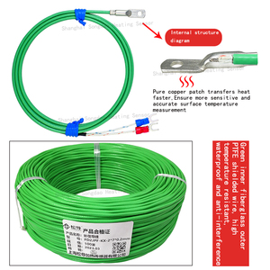 K-loại cặp nhiệt điện không thấm nước vá cặp nhiệt điện Báo Chí lạnh mũi thăm dò cảm biến nhiệt độ lỗ tròn đo nhiệt độ - Product Image 2