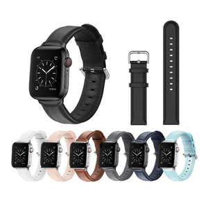 Correa de cuero genuino para <span class=keywords><strong>Apple</strong></span> <span class=keywords><strong>Watch</strong></span> Band 44mm <span class=keywords><strong>45mm</strong></span> 42mm Correa de reloj de lujo para IWatch <span class=keywords><strong>Serie</strong></span> <span class=keywords><strong>7</strong></span> 3 4 5 6 Se 4 Correa de reloj de moda - Product Image 6