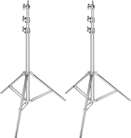 2 supports d'éclairage photo en acier inoxydable de 280 cm, trépieds robustes pour studio, boîte à lumière, support de fond pour projecteur Red Head
