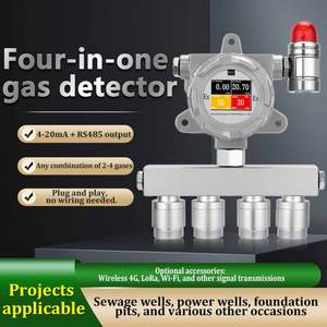 Detector de Gás Quatro em Um GY/VGD-200-4M, Detector Fixo de Gás Combustível, Oxigênio, Metano, Alarme de Concentração de CO, Detector de Vazamento de Refrigerante - Product Image 2