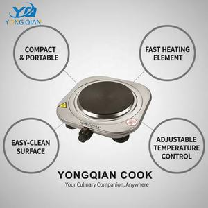 Cuisinière électrique de voyage portable 1500 W 110V-220V Mini plaque chauffante à brûleur unique avec bouton de commande - Product Image 4