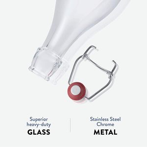 Botella de Vidrio Cuadrada Transparente de 250 ml, 500 ml, 1 L para Agua o Vino con Tapón de Rosca - Product Image 6
