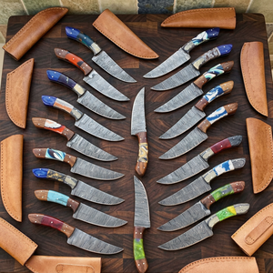 Rajput <b>Knives</b> Handcrafted Industrial Grade Damascus Steel Fixed Blade Hunter/Camping Survival <b>Knife</b> Wood <b>Handle</b> Drop Point 23cm - Product Image 1