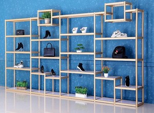 Étagère de présentation métallique moderne et personnalisable, écologique, pour supermarché, magasin de chaussures, rangement de sacs à fermeture éclair et sacs à main - Product Image 2
