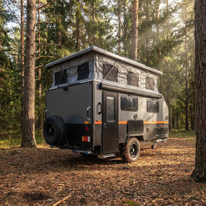 Fourgonnette de <span class=keywords><strong>camping</strong></span> XINYI Pop Top en aluminium avec frein électrique pour le <span class=keywords><strong>camping</strong></span> hors route et les aventures en plein air, dotée d'une auvent. - Product Image 1