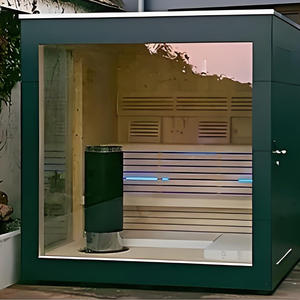 Ensemble de sauna commercial extérieur en bois de cèdre rouge canadien pour sauna à vapeur - Product Image 2