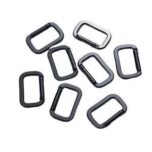 JRSGS Grosir 50MM Kait Karabiner Persegi Kustom Gantungan Kunci Karabiner Aluminium Kait Karabiner Persegi Panjang Hitam - Product Image 4