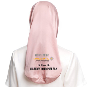 Échantillon gratuit Logo personnalisé Extra Long 100% <span class=keywords><strong>soie</strong></span> <span class=keywords><strong>de</strong></span> mûrier Bonnets bandeau réglable Long grand Satin <span class=keywords><strong>soie</strong></span> <span class=keywords><strong>Bonnet</strong></span> <span class=keywords><strong>nuit</strong></span> casquettes <span class=keywords><strong>de</strong></span> sommeil - Product Image 2