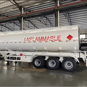 Remolque de tanque de combustible líquido de aleación de aluminio 50, <span class=keywords><strong>000</strong></span> <span class=keywords><strong>litros</strong></span> Semi <span class=keywords><strong>cisterna</strong></span> para petróleo y productos químicos - Product Image 1