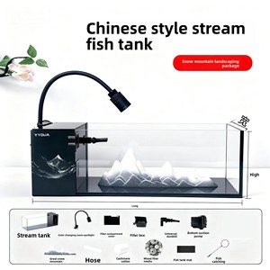 新款金景超清桌面家用鱼缸全套溪流缸造景生态循环过滤无 - Product Image 6