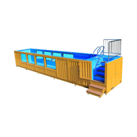 Maison de conteneur portable 40FT et piscine extérieure pour diverses applications