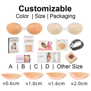 <span class=keywords><strong>Soutien</strong></span>-<span class=keywords><strong>gorge</strong></span> sans couture en silicone à la mode et sexy pour femmes, sous-vêtements réutilisables auto-adhésifs invisibles épaissis - Product Image 5