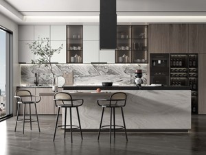 <span class=keywords><strong>Cucina</strong></span> Moderna Minimalista Aperta - Design Integrato di Mobili e Isola, Esempio di Ristrutturazione <span class=keywords><strong>Cucina</strong></span> di Lusso - Product Image 6