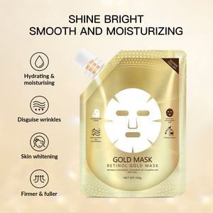 Halal Cosmetic Anti Aging Anti-wrinkle Hydrating Moisturizing Skin Care Retinol 24k Gold Facial <b>Mask</b> - Product Image 3