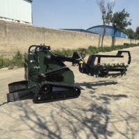 Traktor ZeFeng, Loader Backhoe, Mini Skid Steer Loader, Mesin Diesel, Crawler Tracked, Bucket 0.4CBM, Sistem Hidrolik Penuh