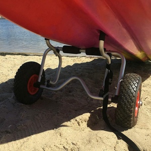 2 bánh xe bãi biển cát Câu Cá Gấp nhôm xuồng Xe đẩy Dolly <span class=keywords><strong>Kayak</strong></span> tàu sân bay giỏ hàng - Product Image 6