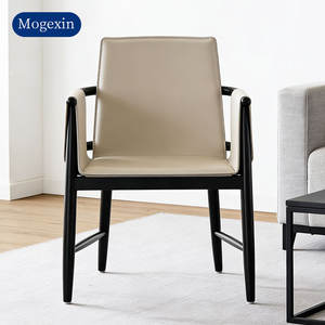 Ensemble de table à manger en cuir moderne de luxe et 6 chaises avec pieds en métal pour la maison, les hôtels, les restaurants et les cafés - Product Image 4