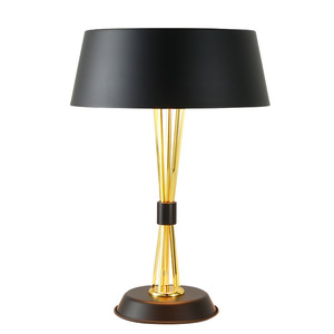 European Modern Brass Floor Lamp with Linen Shade LED <b>Touch</b> Control Eco-Friendly Desk Lamp for Indoor Use - Product Image 3