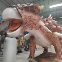 Modelo mecánico de simulación de anquilosaurio animatrónico para modelo de dinosaurio de parque de atracción